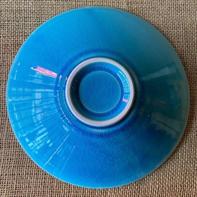 【令和7年産:精米】特別栽培米コシヒカリ(1.8kg)+【美濃焼】青輝貫入7寸鉢