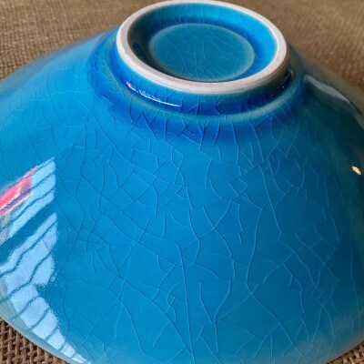【令和7年産:玄米】特別栽培米コシヒカリ(2kg)+【美濃焼】青輝貫入7寸鉢