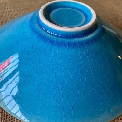 【令和7年産:玄米】特別栽培米コシヒカリ(5kg)+【美濃焼】青輝貫入7寸鉢
