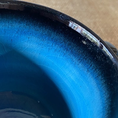 【美濃焼】 青輝貫入 コーヒー碗皿 4組セット