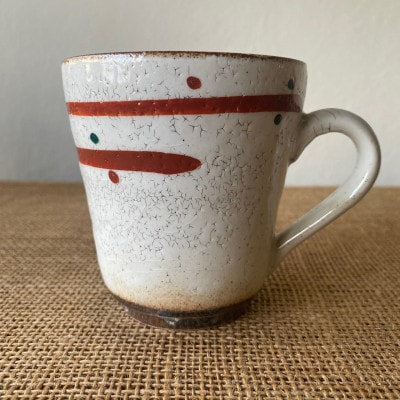 【令和7年産:精米】特別栽培米コシヒカリ(9kg)+【美濃焼】赤絵かいらぎマグカップ(2個)