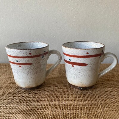 【令和7年産:玄米】特別栽培米コシヒカリ(10kg)+【美濃焼】赤絵かいらぎマグカップ(2個)