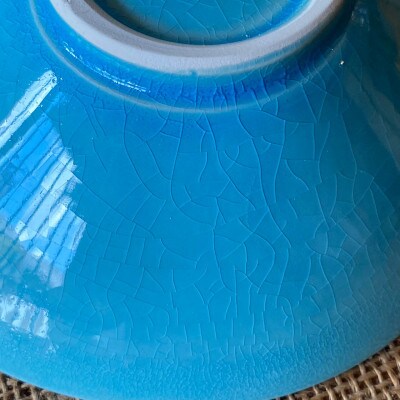 【令和7年産:玄米】特別栽培米コシヒカリ(10kg)+【美濃焼】青輝貫入楕円小鉢(2個)