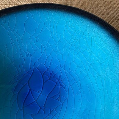 【令和7年産:玄米】特別栽培米コシヒカリ(10kg)+【美濃焼】青輝貫入7寸鉢