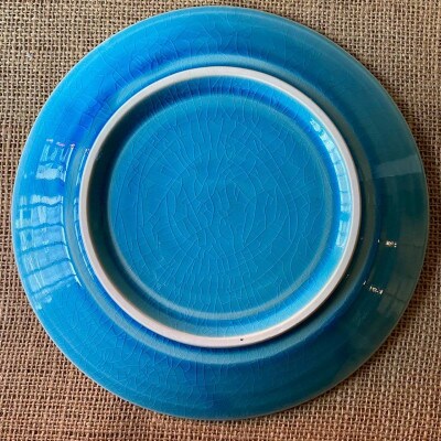 【令和7年産:玄米】特別栽培米コシヒカリ(10kg)+【美濃焼】青輝貫入7寸皿