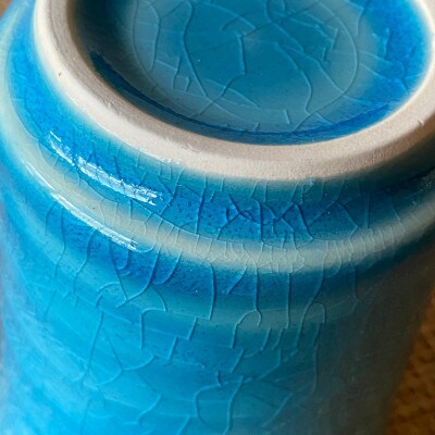 【令和7年産:玄米】特別栽培米コシヒカリ(10kg)+【美濃焼】青輝貫入湯呑(2個)