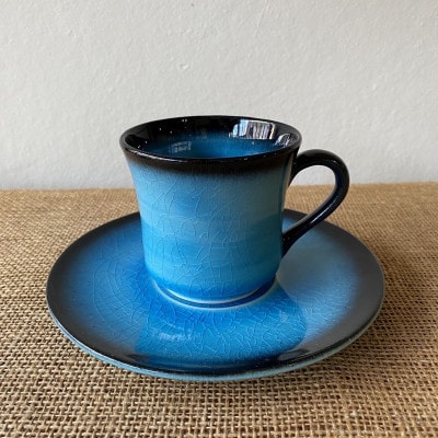 【さとふる限定】【令和7年産:玄米】特別栽培米 コシヒカリ(10kg)+【美濃焼】青輝貫入 コーヒー