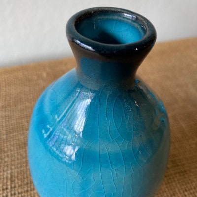 【さとふる限定】【令和7年産:玄米】特別栽培米コシヒカリ(10kg)+【美濃焼】青輝貫入 酒器セット