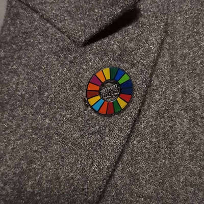 SDGsバッジ　ブラック　金属製