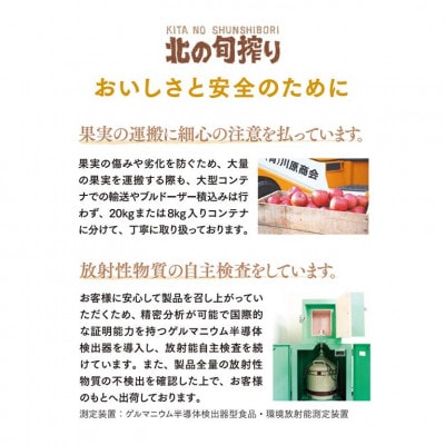【北の旬搾り】果汁100%ジュース 1L×3本