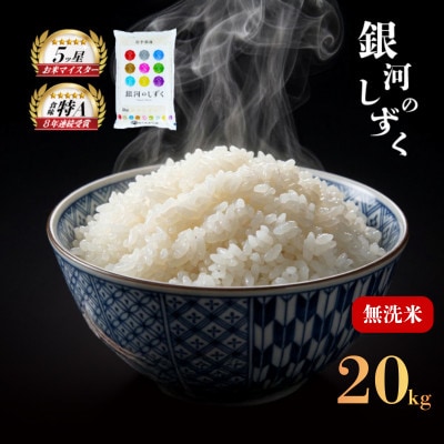 令和7年産 銀河のしずく 無洗米 お米マイスター推奨 盛岡市産 20kg