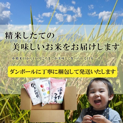 【毎月定期便】精米 3種食べ比べ 各10kg全9回