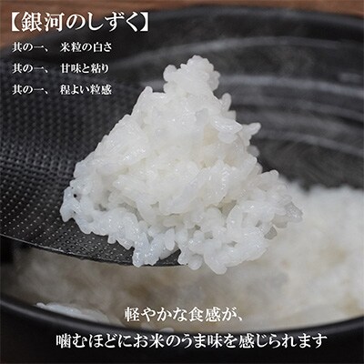 2023年4月発送開始『定期便』【3か月毎月配送】【銀河のしずく】5kg(精米)全3回