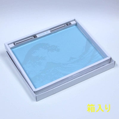ガラス製マウスパッド　【北斎　神奈川沖浪裏】