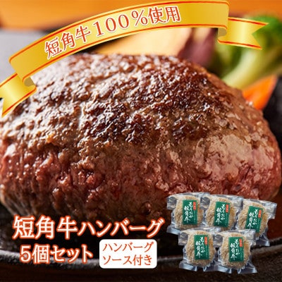 肉専門レストラン「パイオニアファーム」　短角牛100%使用!　短角牛焼き上げハンバーグ5個セット