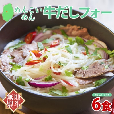 【熨斗付き】 めんこいめん 牛だしフォー 6食  米粉 農事組合法人となん 岩手県 盛岡市