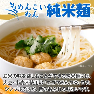 めんこいめん 純米麺 6食 米粉 農事組合法人となん 岩手県 盛岡市