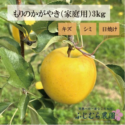 【令和7年産先行予約】ふじむら農園の盛岡りんご　もりのかがやき　(家庭用)3kg