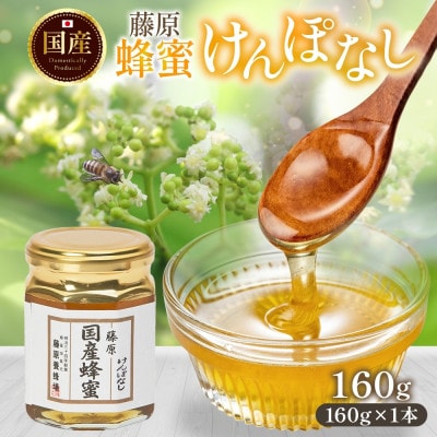 藤原国産蜂蜜 けんぽなし 160g 完熟 単花蜜 藤原養蜂場 岩手県盛岡市