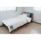 セミダブル tsumugi 羽毛布団【本掛け】装飾:さんさ裂き織(グリーン)