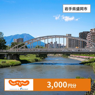 【じゃらんふるさと納税クーポン】 岩手県盛岡市でつかえる3,000円 クーポン