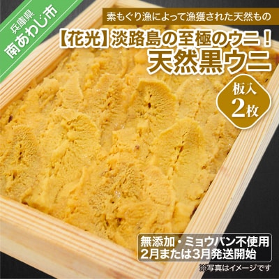 先行受付【花光】淡路島の至極ウニ!天然黒ウニ(板入2枚)【無添加・ミョウバン不使用・期間/数量限定】