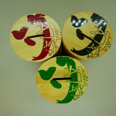 竹筒の貯金箱【赤】