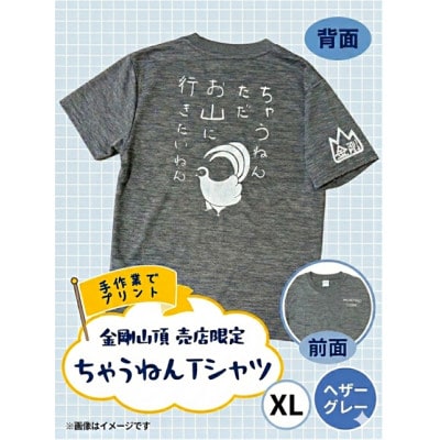XL　ヘザーグレー　大阪府千早赤阪村　金剛山頂売店限定　ちゃうねんTシャツ