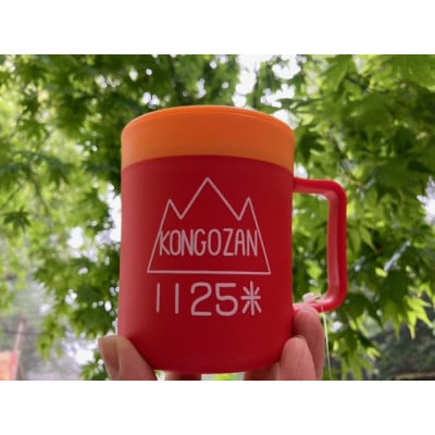 【オレンジ】大阪府千早赤阪村　金剛山頂　オリジナルデザインサーモマグ　モンベル(mont-bell)