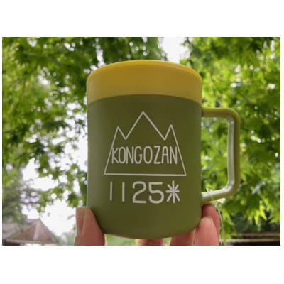 【グリーン】大阪府千早赤阪村　金剛山頂　オリジナルデザインサーモマグ　モンベル(mont-bell)