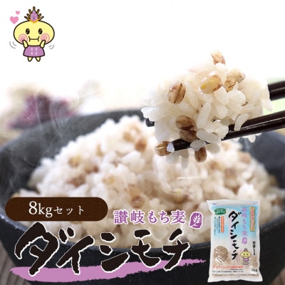 【生産者応援企画!】 讃岐もち麦「ダイシモチ」8kg(1kg×8袋) ジップ付き_Z2600019