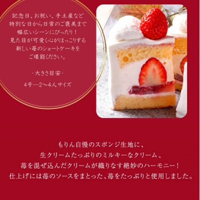 大粒苺を使用した苺ショートケーキ(4号サイズ)