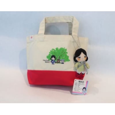 総本山善通寺オリジナルMAOトートバッグ　②ピンク×ナチュラル 　※MAOマスコット付き