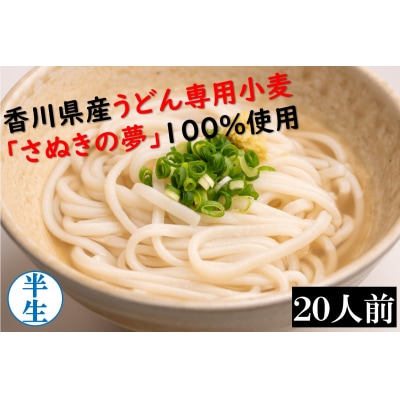 麺棒「さぬきの夢」小麦 讃岐うどん 半生 20食セット