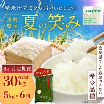 【毎月定期便】宮崎県産　夏の笑み　5kg(チャック付き)全6回