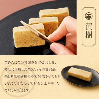 栗づくしセット(栗利久1本、黄樹1本、くろ栗あん大福1個)(高鍋町)