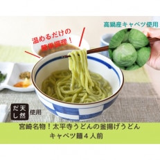 太平寺うどんの釜揚げうどん キャベツ麺(4人前)