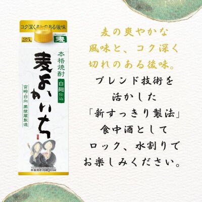 宝酒造・本格焼酎「よかいち」(麦)25度 900ml 紙パック3本セット