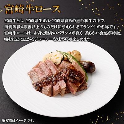 宮崎牛 ロースステーキ 2枚 500g(高鍋町)