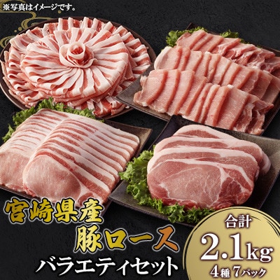宮崎県産豚セット　計2.1kg(高鍋町)