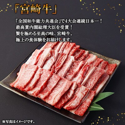 【毎月定期便】宮崎牛バラ焼肉 500g(高鍋町)全3回