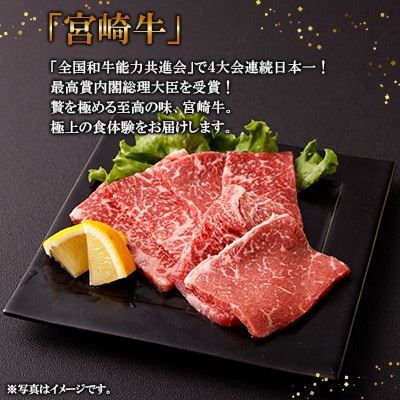 【毎月定期便】宮崎牛 モモ焼肉 500g(高鍋町)全4回