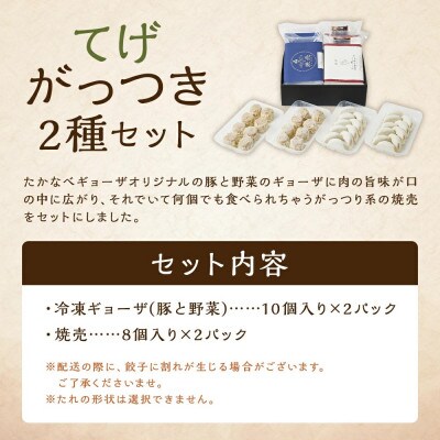 【のし付き】てげがっつきセット(豚と野菜のギョーザ+焼売)