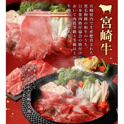宮崎牛肩ロースすき焼き600g　(高鍋町)