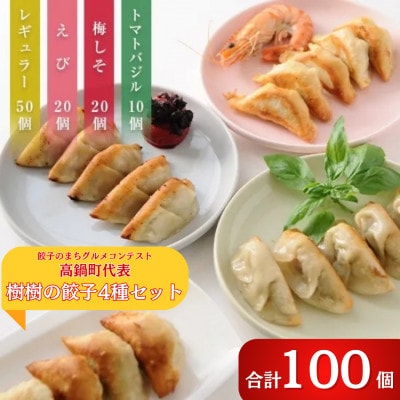 樹樹の餃子4種のモリモリセット計100個