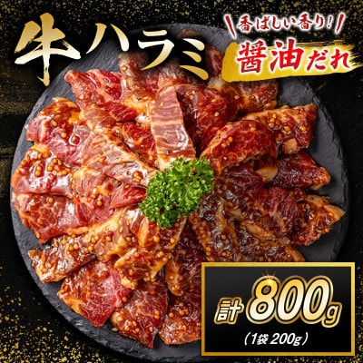 牛 ハラミ 800g(200g×4袋)醤油だれ (高鍋町)