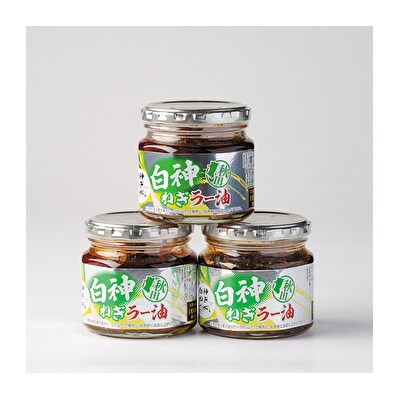 能代名産 白神ねぎ100%使用 白神ねぎラー油 180g×15個[No.5335-0191]