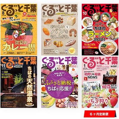 2022年11月発送開始『定期便』【雑誌】月刊ぐるっと千葉 6カ月定期購読 (月1回)全6回