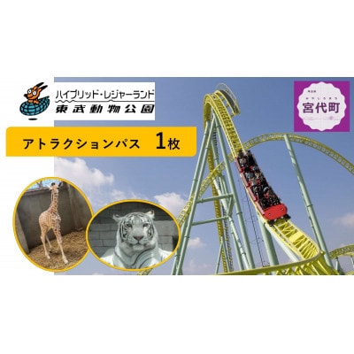東武動物公園「アトラクションパスセット」(1人分)