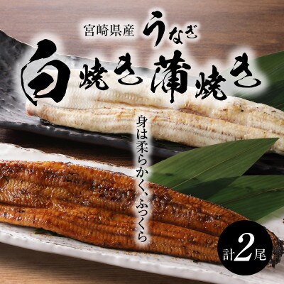 宮崎県産うなぎ(白焼き 蒲焼き)2尾セット